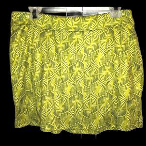 Greg Norman Lime Green Patterned Golf Tennis Skirt Skort Size M